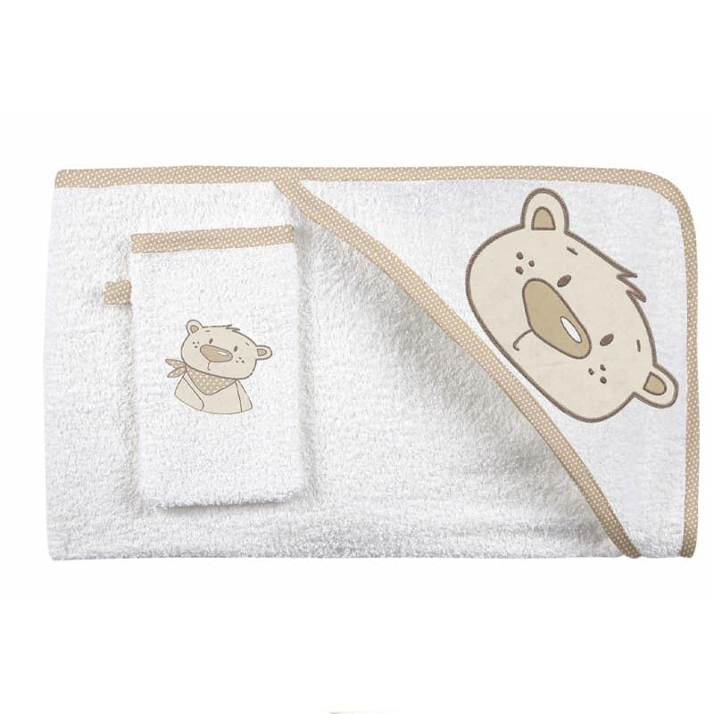 حوله 2تكه چهارگوش Teddy Bearخرس رزبرن RoseBorn