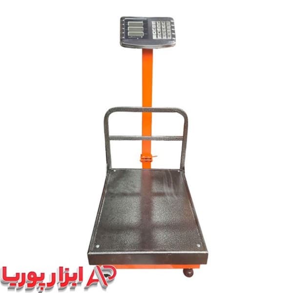 ترازو باسکول 400 کیلویی کمری کفه 50 در 50 نمایشگر قیمت زن استیل
