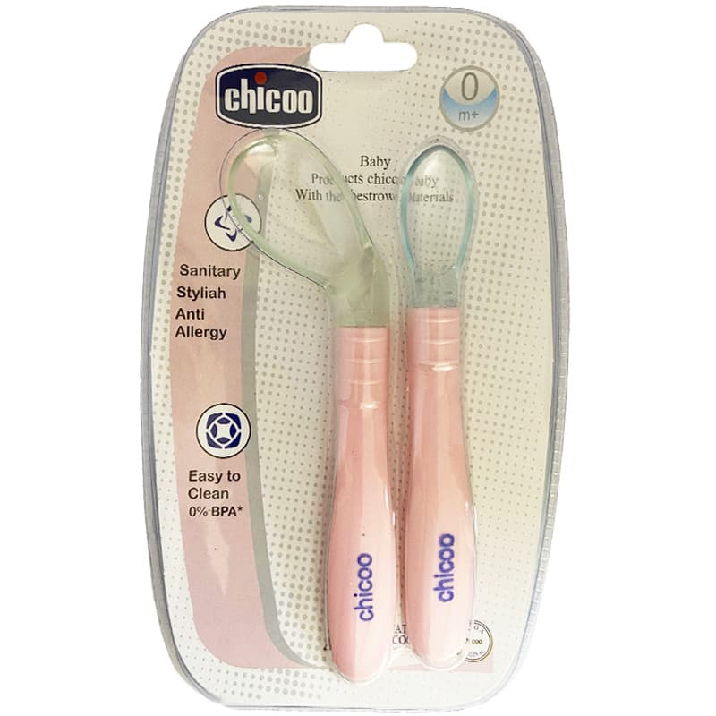 قاشق سرسیلیکونی سرکج و ساده 2 عددی چیکو Chicoo — تصویر ۴