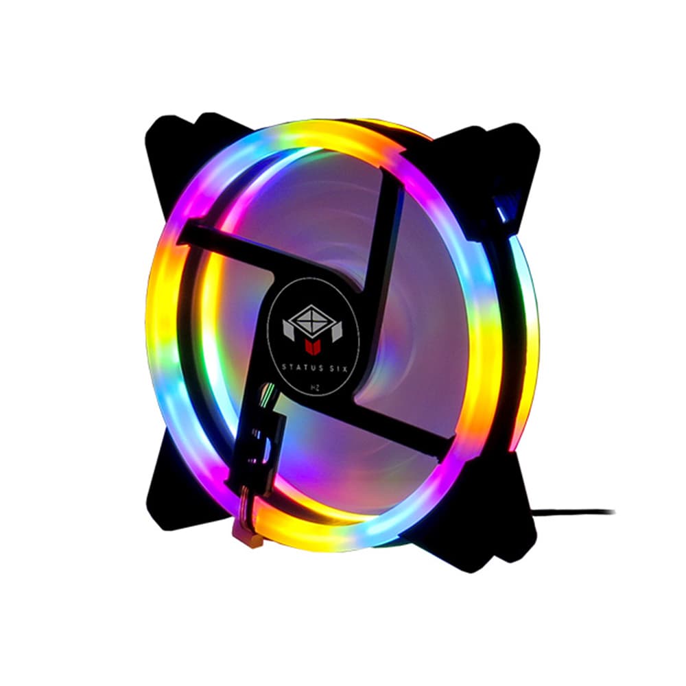فن کیس STATUS SIX RGB 120mm پره سفید — تصویر ۴