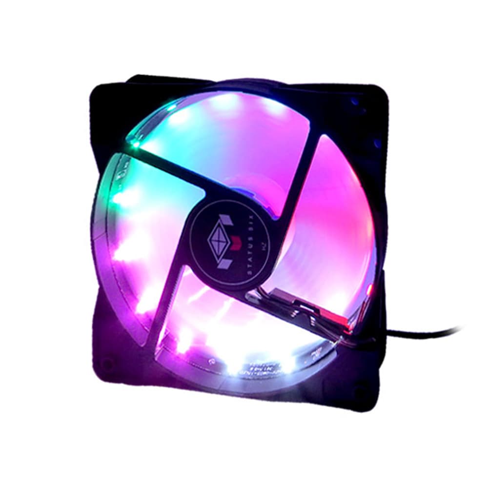 فن کیس STATUS SIX RGB 120mm پره سفید — تصویر ۲