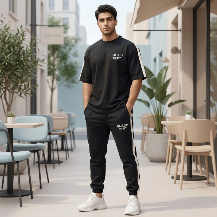 ست تیشرت و شلوار مردانه بنگال کش مدل Gallery Dept — تصویر ۹