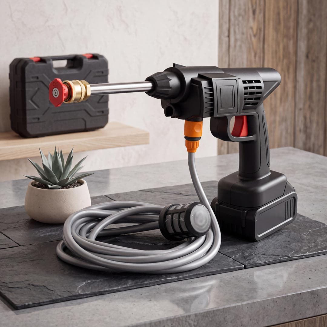 کارواش شارژی سه حالته Cleaning Gun توان 48 وات دو باتری — تصویر ۱۰