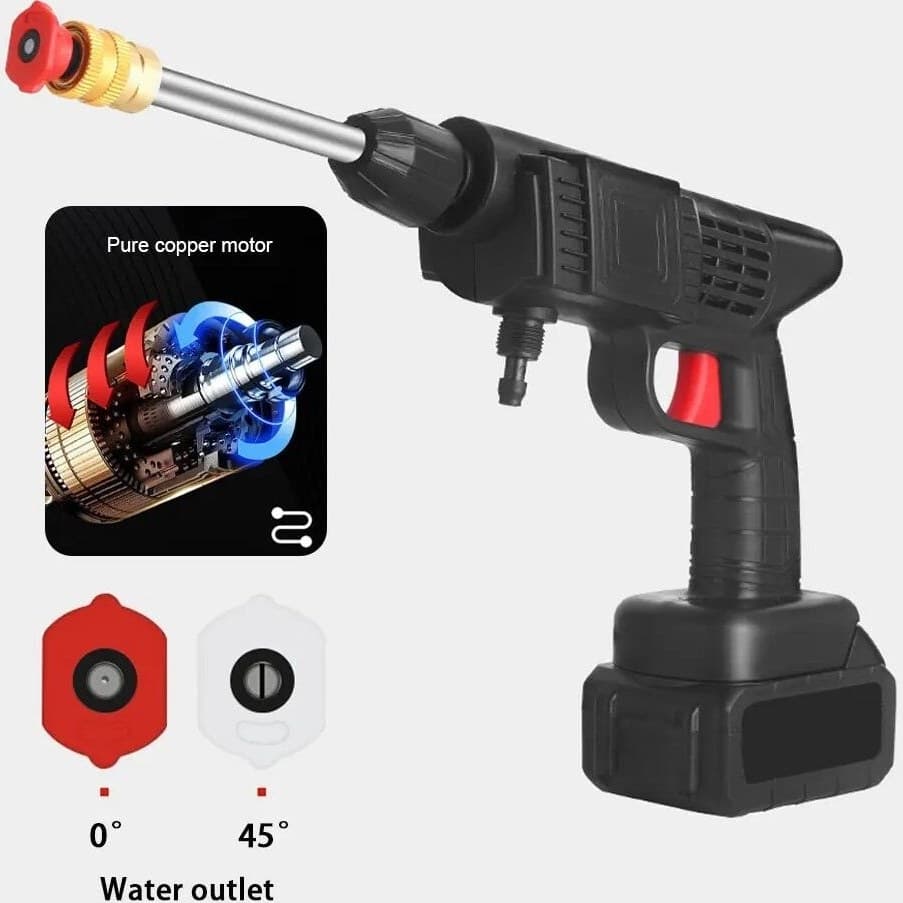 کارواش شارژی سه حالته Cleaning Gun توان 48 وات دو باتری — تصویر ۶