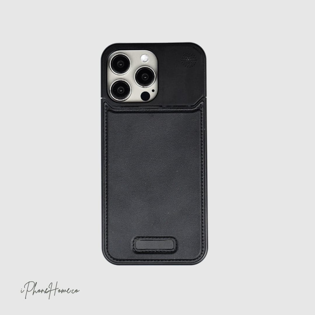 قاب چرمی فلزی Combo مشکی مناسب iPhone 15 Pro Max (6582) — تصویر ۲