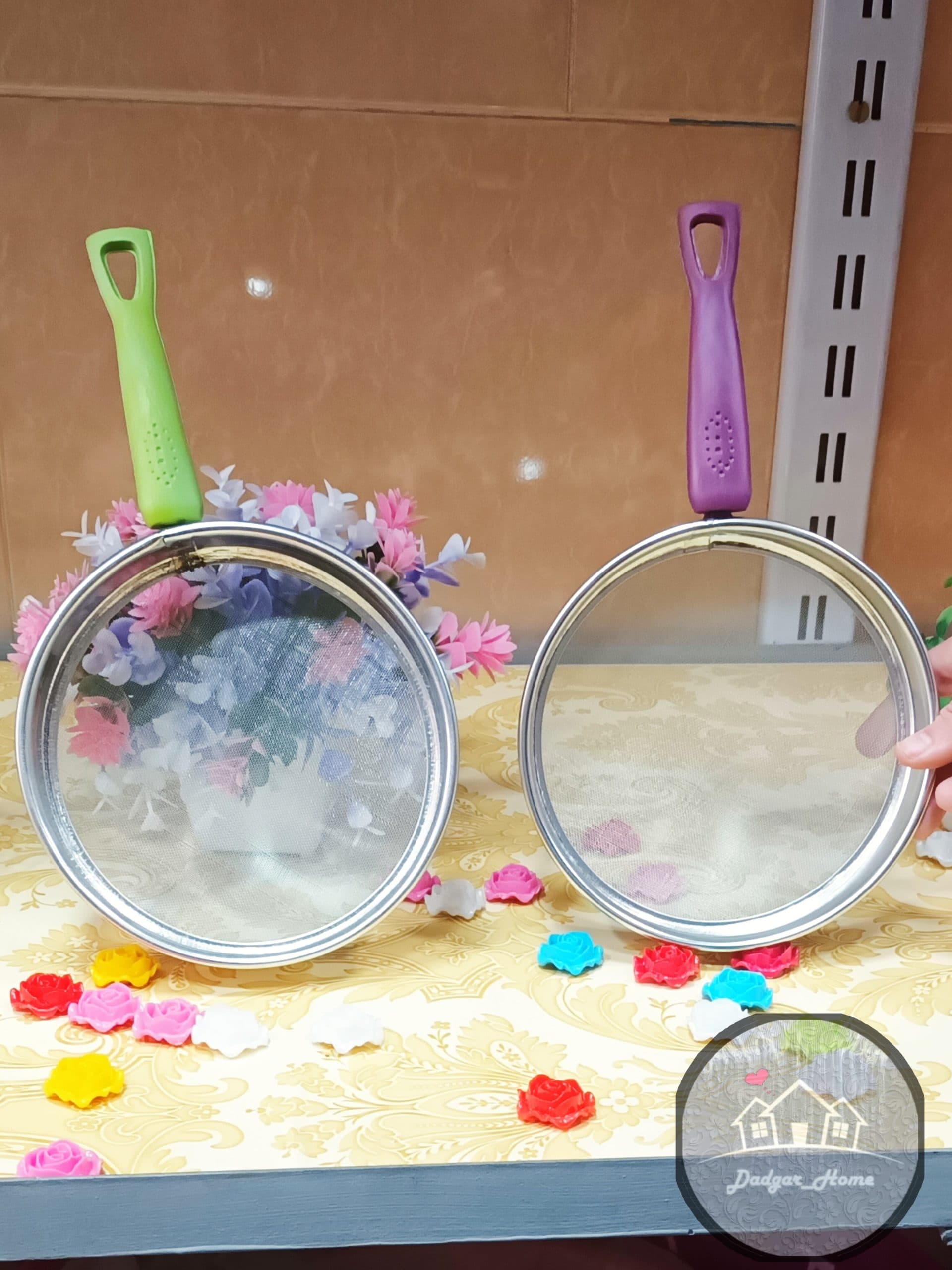 الک استیل دسته رنگی