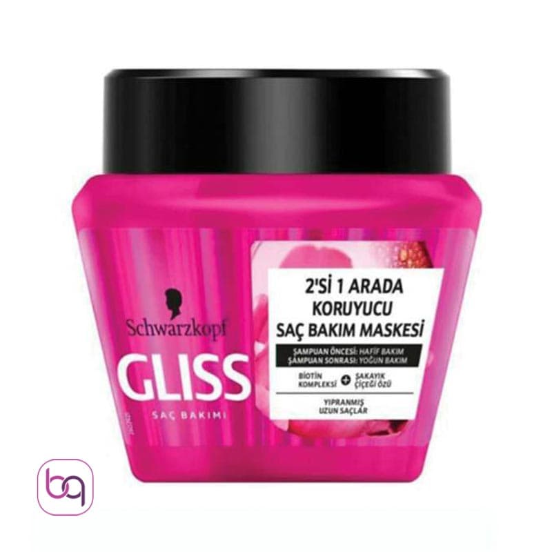 ماسک مو گلیس Gliss بنفش حجم 300 میلی لیتر