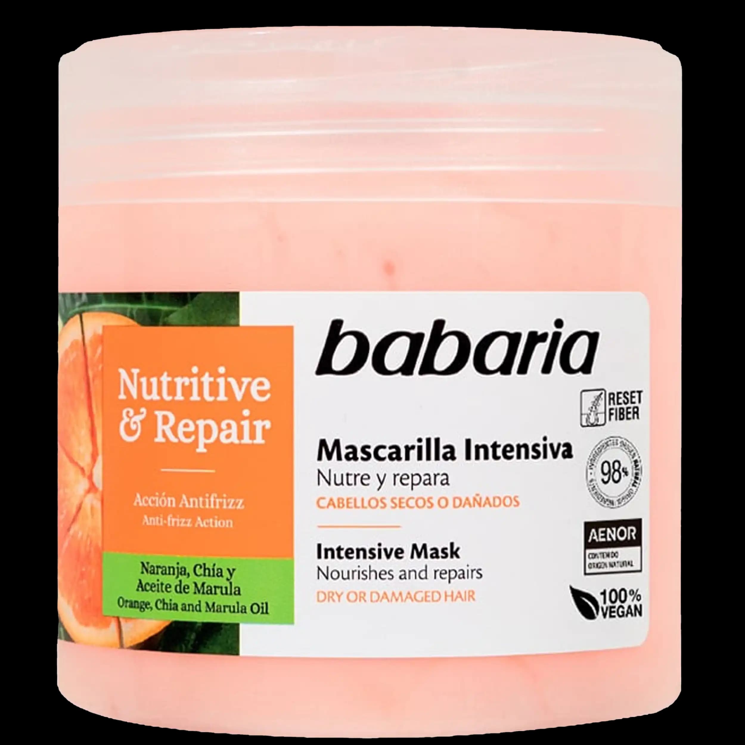 ماسک مو مغذی و ترمیم کننده قوی باباریا | Babaria Nutritive & Repair Intensive Mask 400ml — تصویر ۴