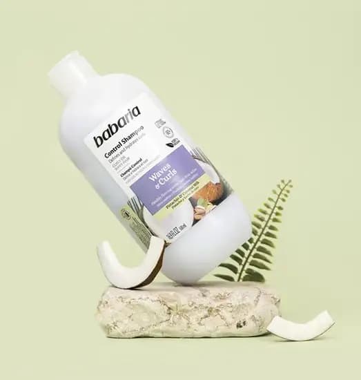 شامپو نارگیل و پسته مو های فر و مجعد باباریا | Babaria Waves and Curls Shampoo 500ml — تصویر ۱۱