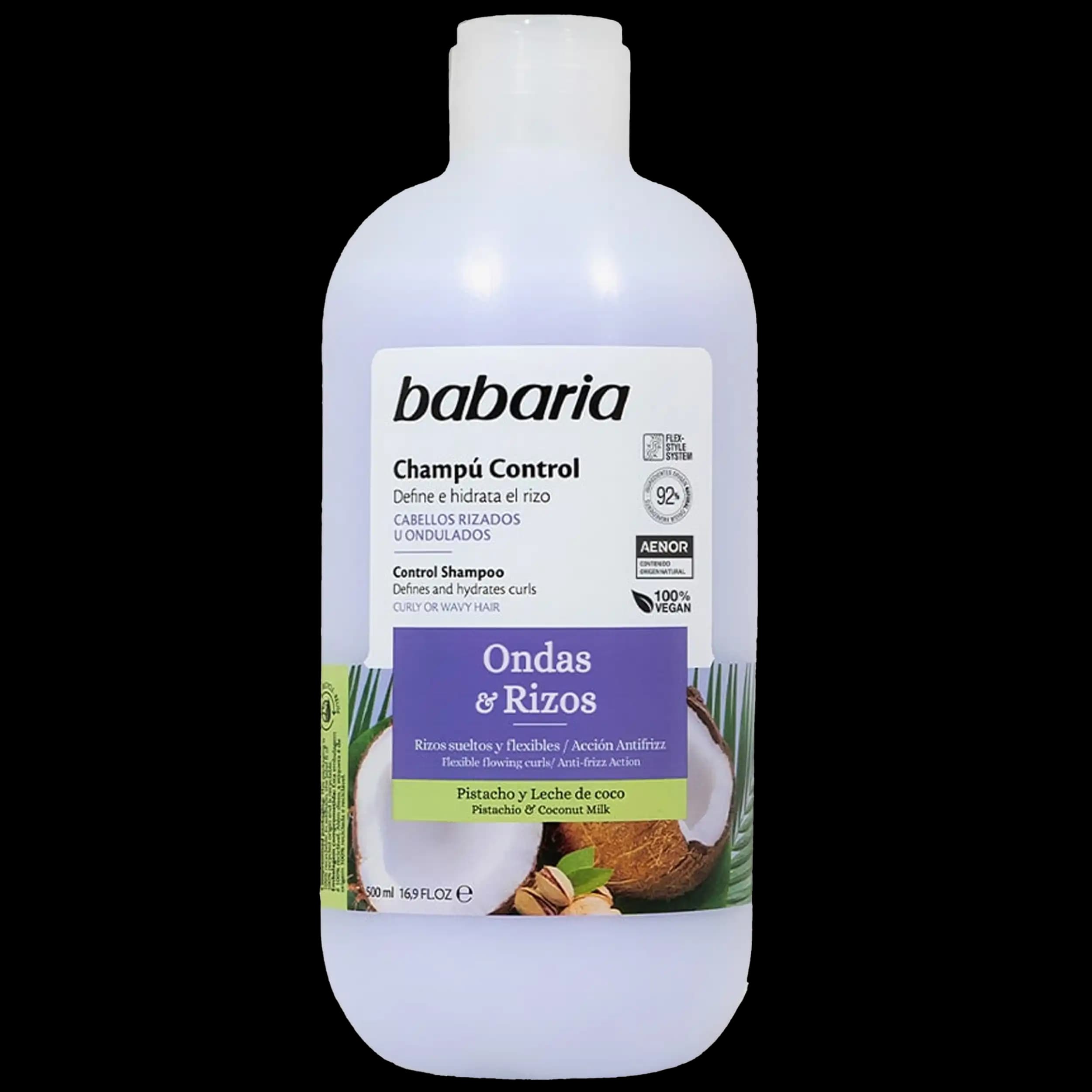 شامپو نارگیل و پسته مو های فر و مجعد باباریا | Babaria Waves and Curls Shampoo 500ml — تصویر ۸