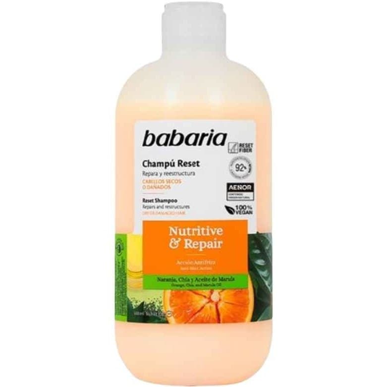 شامپو مغذی و ترمیم کننده مو باباریا | Babaria Nutritive & Repair Reset Shampoo 500ml — تصویر ۸