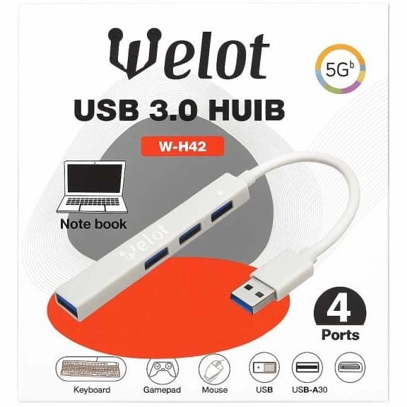 هاب 4 پورت USB 3.0 ویلوت مدل W-H42 — تصویر ۸