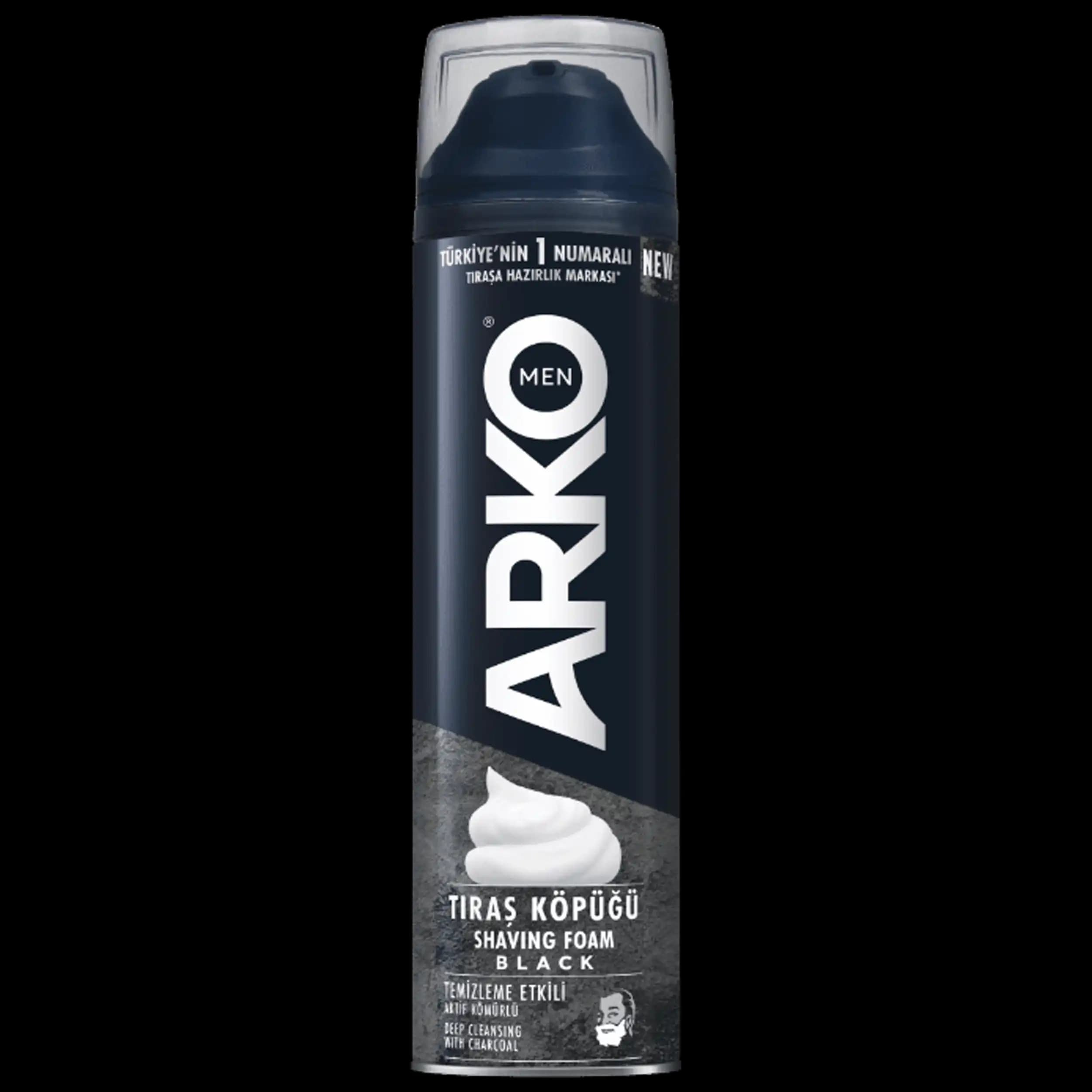 فوم اصلاح مشکی حاوی زغال فعال آرکو من | Arko Men Black Shaving Foam 200ml