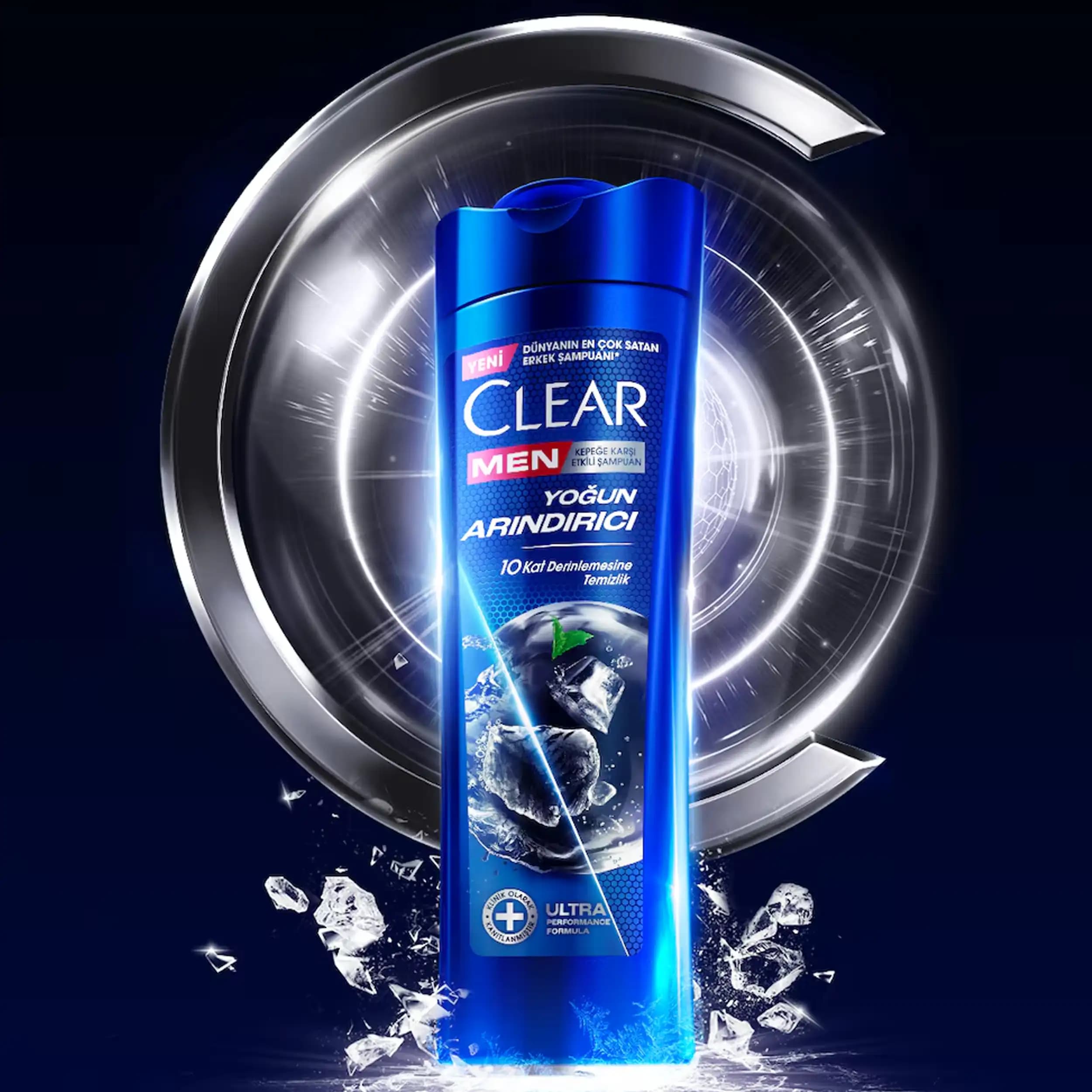 شامپو مردانه کلیر زغال و نعنا پاکسازی عمیق | Clear Men Yogun Arindirici Shampoo 350 ml — تصویر ۹