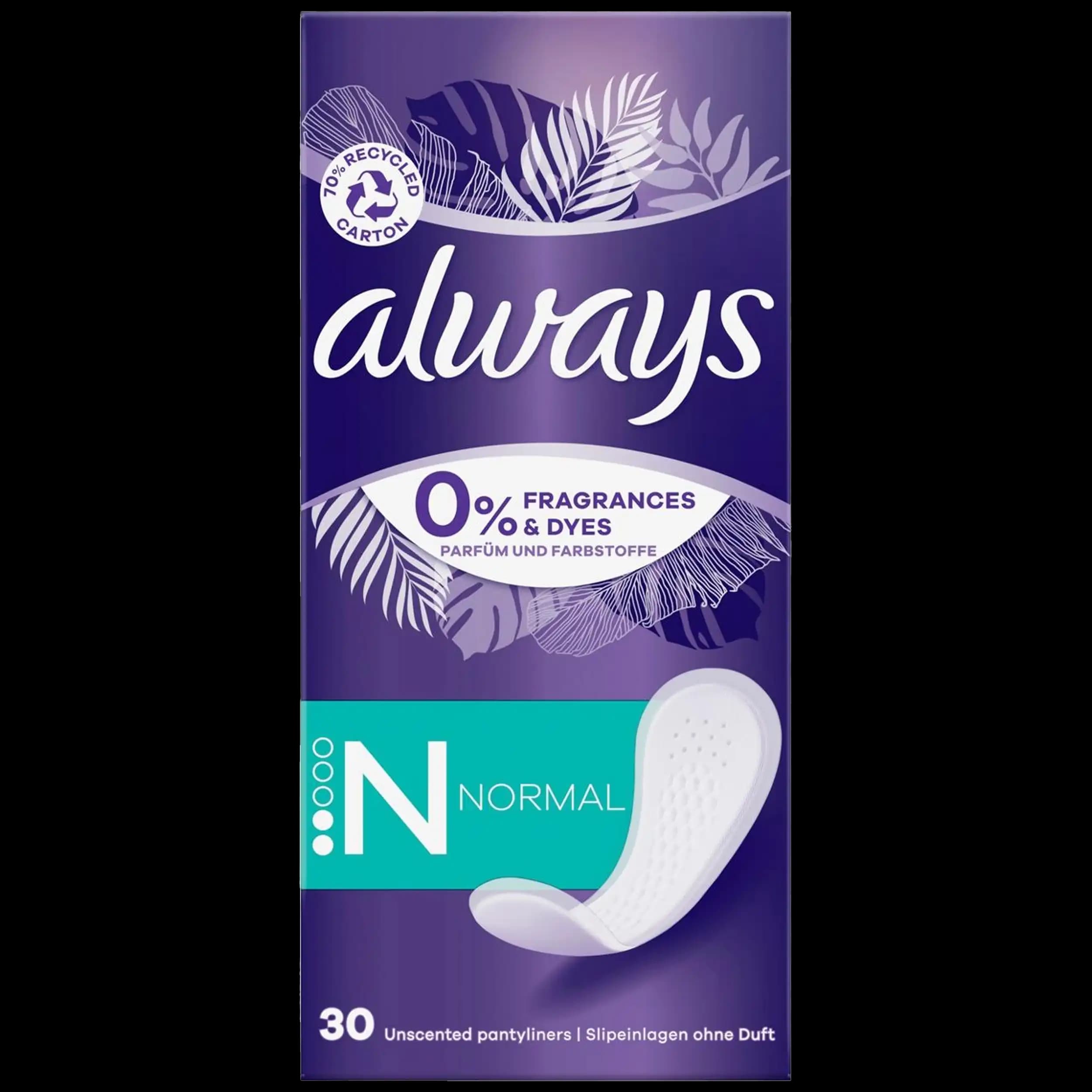 پد بانوان محافظت روزانه سایز نرمال الویز 30 عددی | Always Daily Protect Normal 30pcs