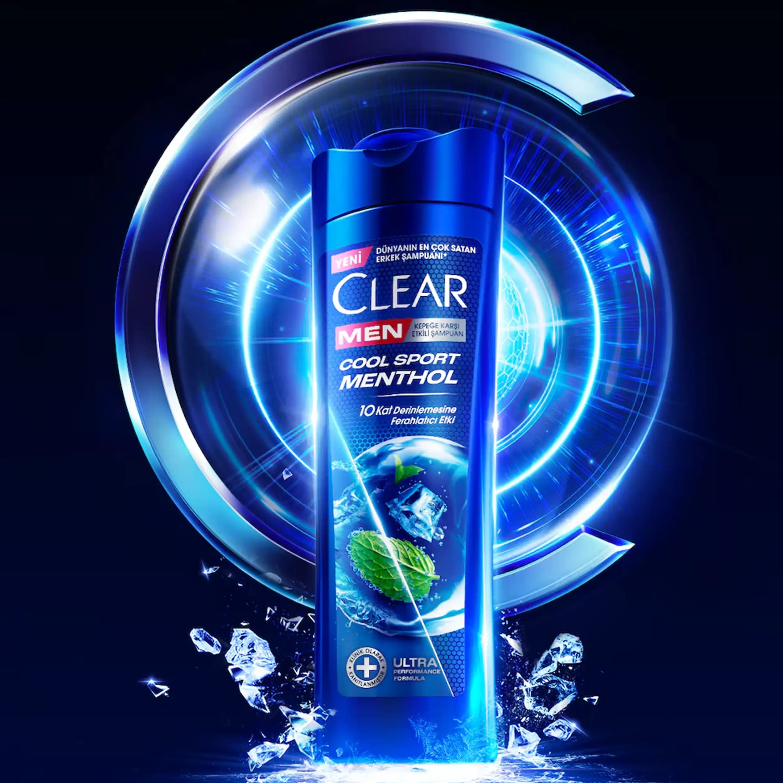 شامپو مردانه کلیر خنک کننده ورزشی نعنا | CLEAR Men Cool Sport Menthol Anti‑Dandruff Shampoo 350 ml — تصویر ۹