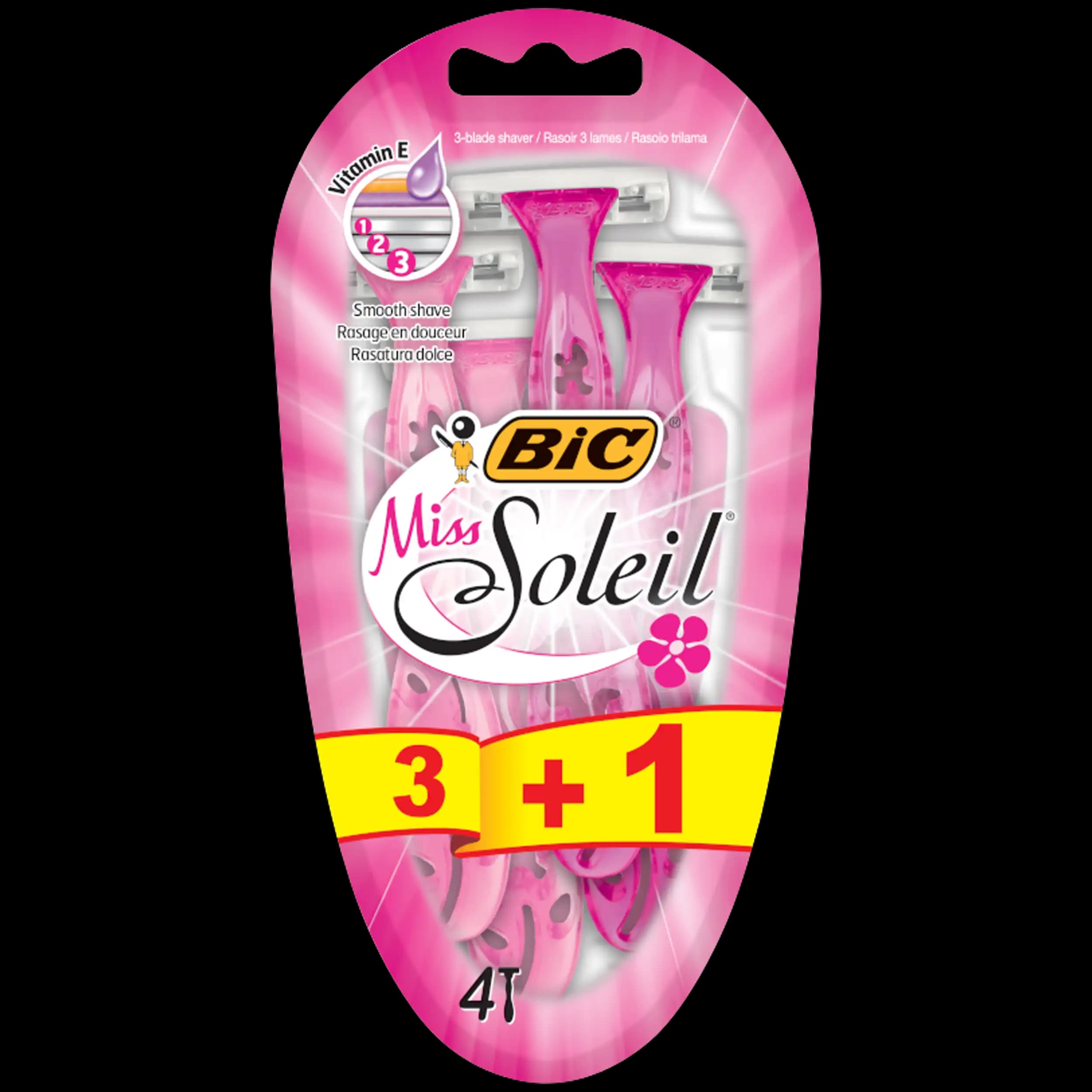 خود تراش ۳ تیغ ۴ عددی زنانه بیک | BIC Soleil Women’s Disposable Razors — تصویر ۴