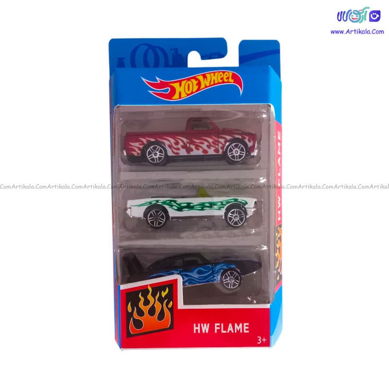 ماشین بازی هات ویلز بسته سه عددی مدل HW Flame کد 1