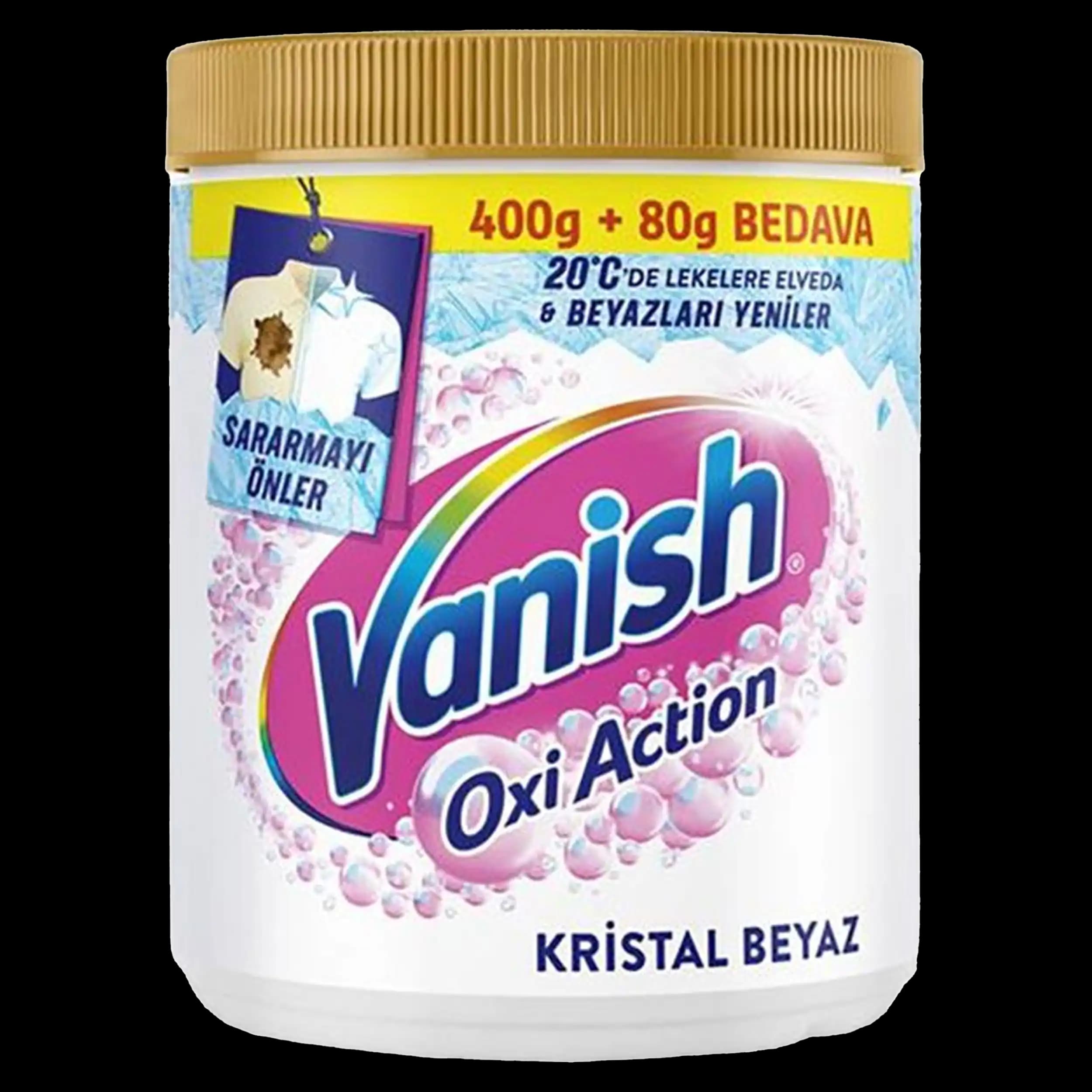 پودر لکه بر لباس های سفید ونیش | Vanish Oxi Action White 480g — تصویر ۴