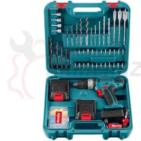 کیت 53 پارچه دریل شارژی چکشی دو باطری رونیکس مدل RS-8019