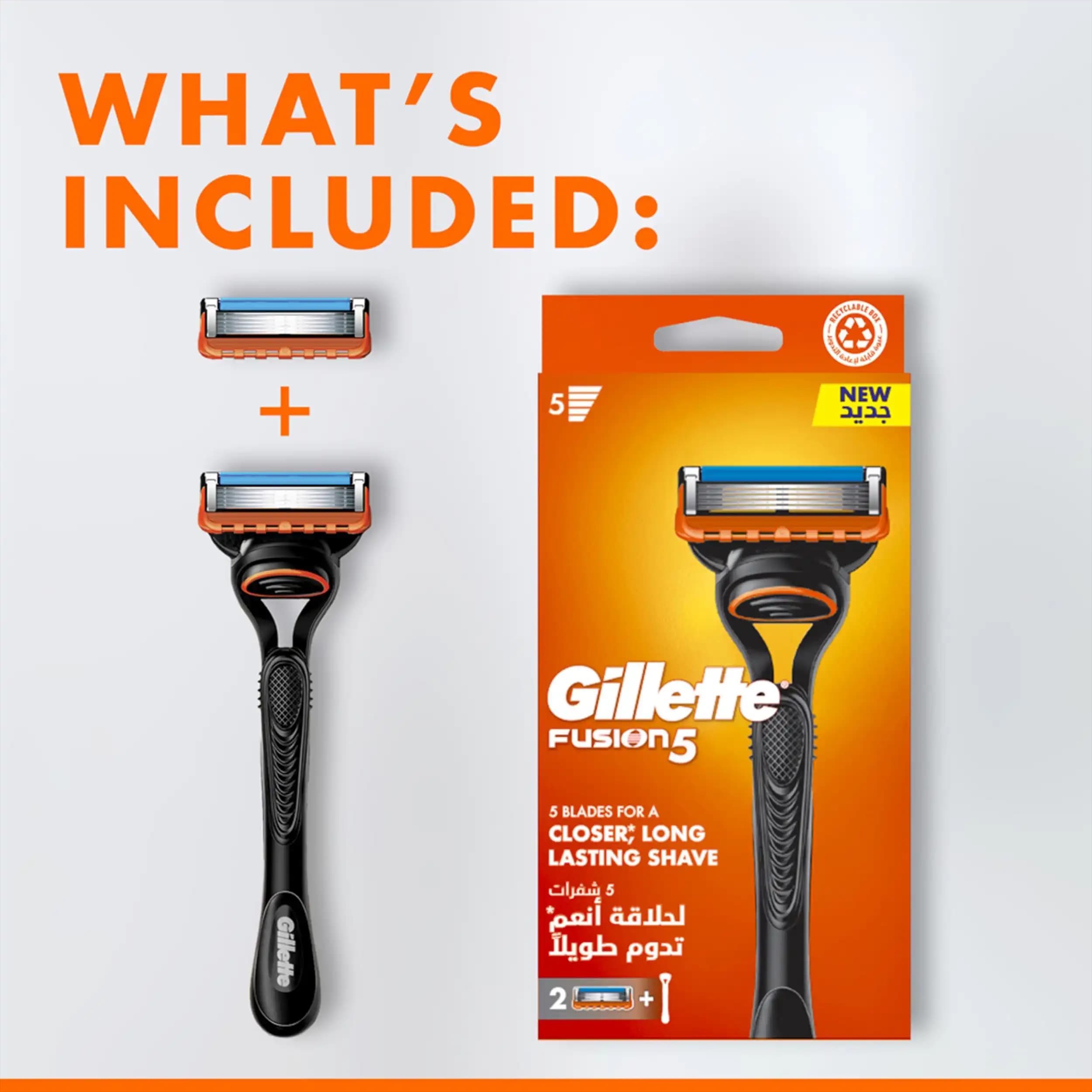 ژیلت فیوژن 5 با 2 یدک | Gillette Fusion5 H2 Men’s Razor — تصویر ۱۰