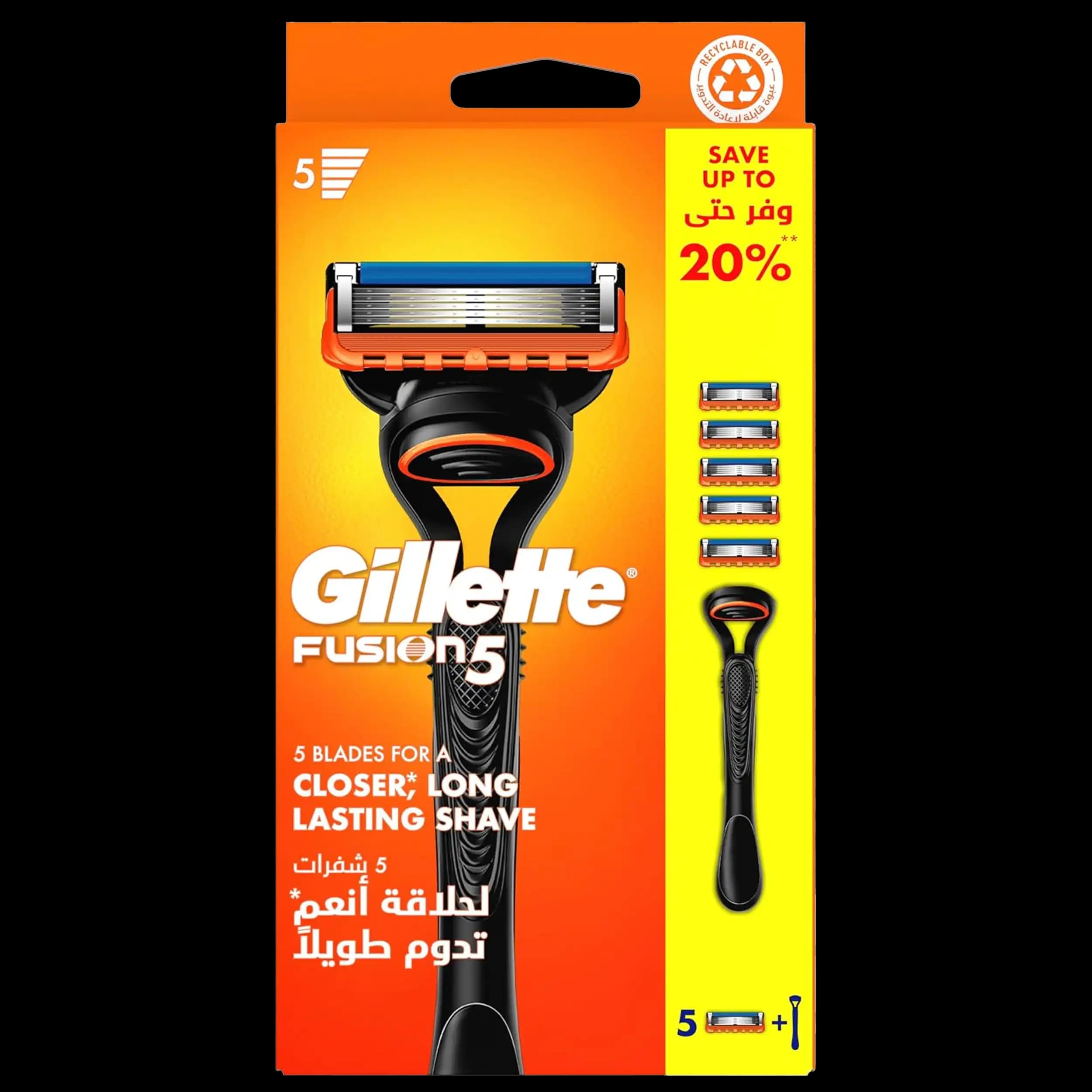 ژیلت فیوژن 5 با 5 یدک | Gillette Fusion5 H5 Men’s Razor — تصویر ۲