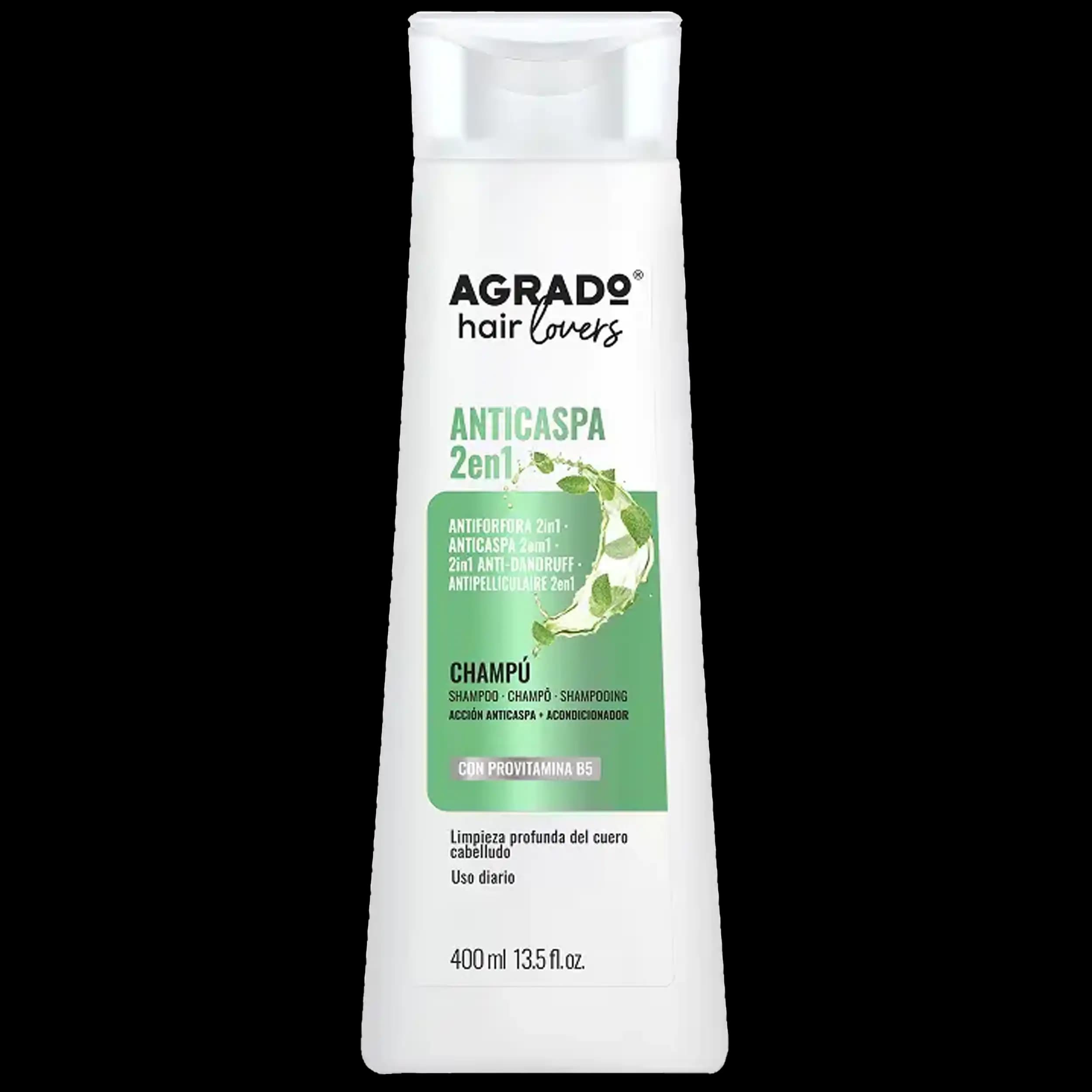 شامپو نرم کننده ضد شوره آگرادو | Agrado Shampoo Anti-Dandruff 2in1 400ml — تصویر ۳