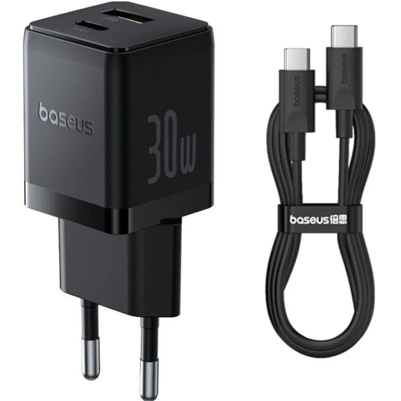 شارژر دیواری 30 وات بیسوس مدل Palm 30W به همراه کابل USB-C | آرکا 90