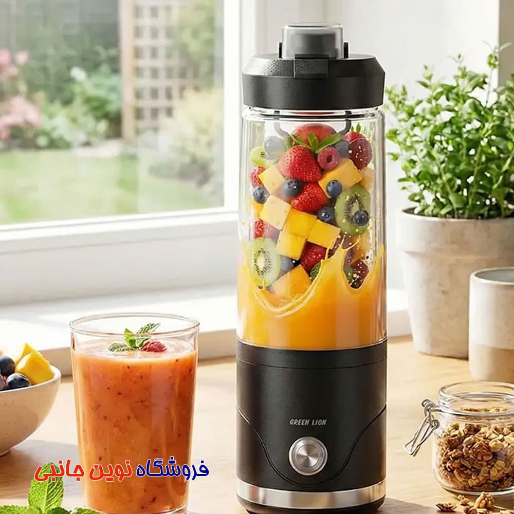 میکسر مخلوط کن گرین لاین مدل Blend Max گنجایش 650 میلی‌لیتر ا Green Lion Blend Max Portable Juicer ( تک / عمده ) — تصویر ۱۰