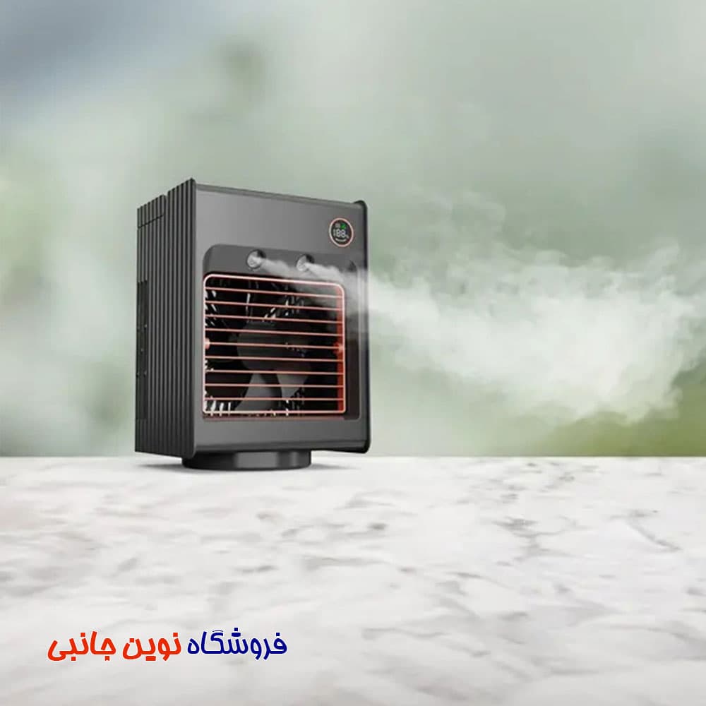 کولر رومیزی شارژی مه پاش دار پرودو مدل Air & Mist چرخش اتوماتیک ا Porodo Air & Mist Portable Cooling Fan PDLSMFAN (تک/عمده) — تصویر ۱۲