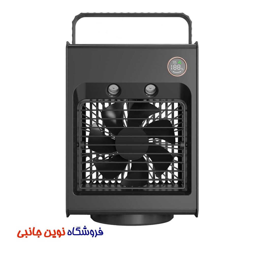 کولر رومیزی شارژی مه پاش دار پرودو مدل Air & Mist چرخش اتوماتیک ا Porodo Air & Mist Portable Cooling Fan PDLSMFAN (تک/عمده)