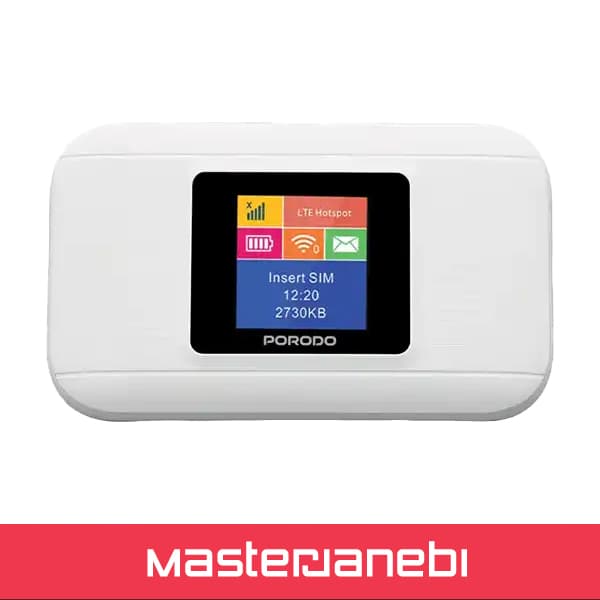 مودم همراه 4G LTE پورودو مدل Nexfi ا Porodo Nexfi 4g LTE Portable WiFi Router PDM603WH (تک / عمده) — تصویر ۸