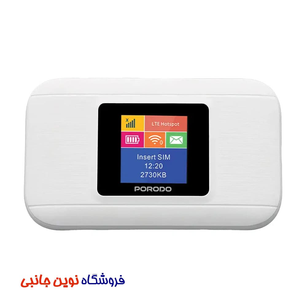 مودم همراه 4G LTE پورودو مدل Nexfi ا Porodo Nexfi 4g LTE Portable WiFi Router PDM603WH (تک / عمده)