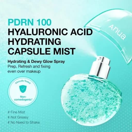 میست کپسولی PDRN و کلاژن جوانساز و آبرسان آنوا 30میل Anua PDRN Collagen Glow Facial Serum Spray — تصویر ۵