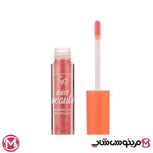 برق لب سه بعدی میس بیوتی Diamond Shine گلدن رز شماره 03 (Sunkissed) — تصویر ۵