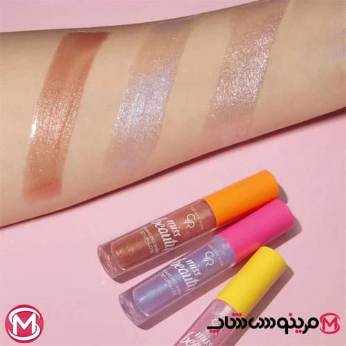برق لب سه بعدی میس بیوتی Diamond Shine گلدن رز شماره 01 (Pink Trip) — تصویر ۶