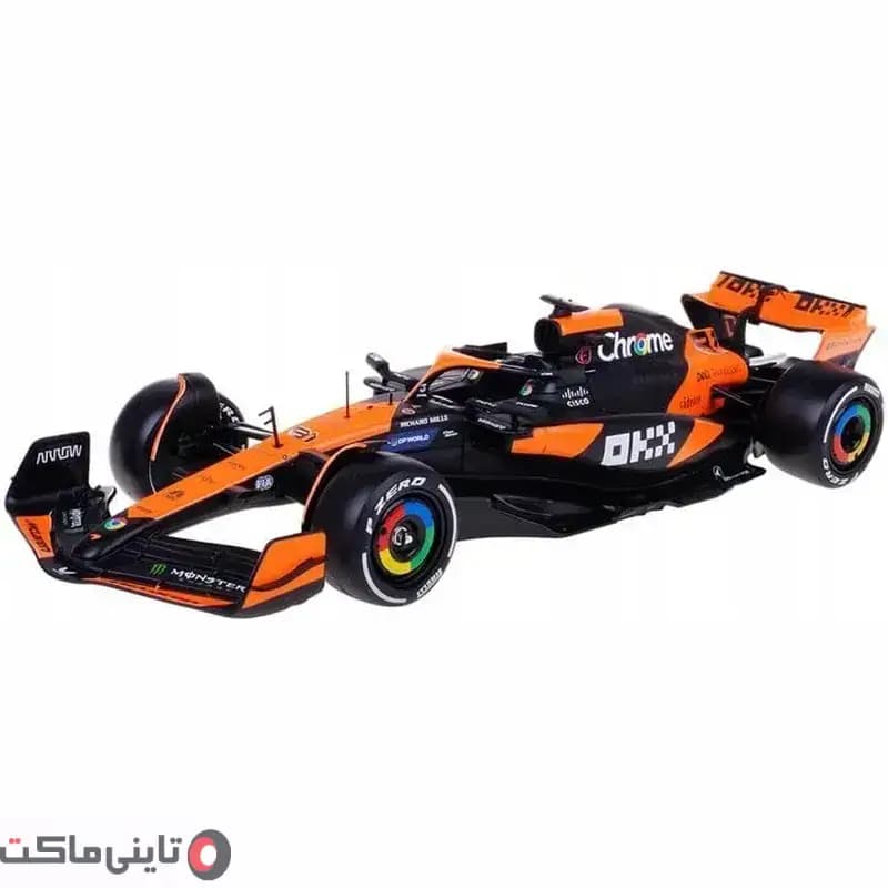 ماکت ماشین فرمول یک McLaren با فیگور نوریس برند Bburago — تصویر ۲