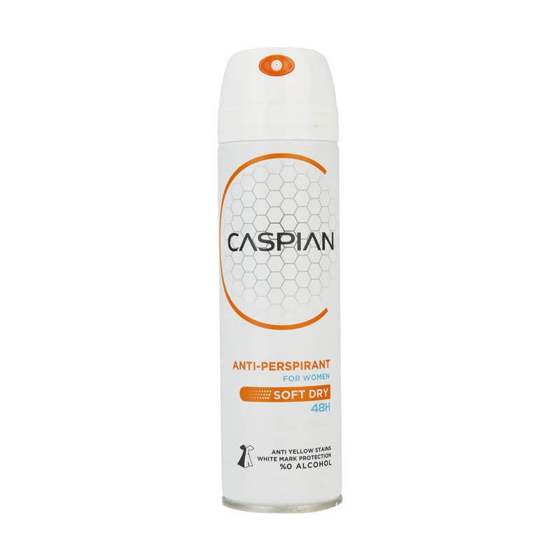 اسپری ضد تعریق زنانه کاسپین مدل SOFT DRY حجم 150mL
