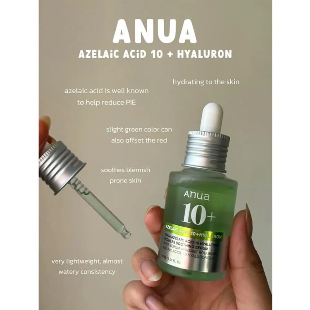 سرم آزلائیک اسید ۱۰ و هیالورون آنوا ANUA Azelaic Acid 10 Hyaluron Serum — تصویر ۴