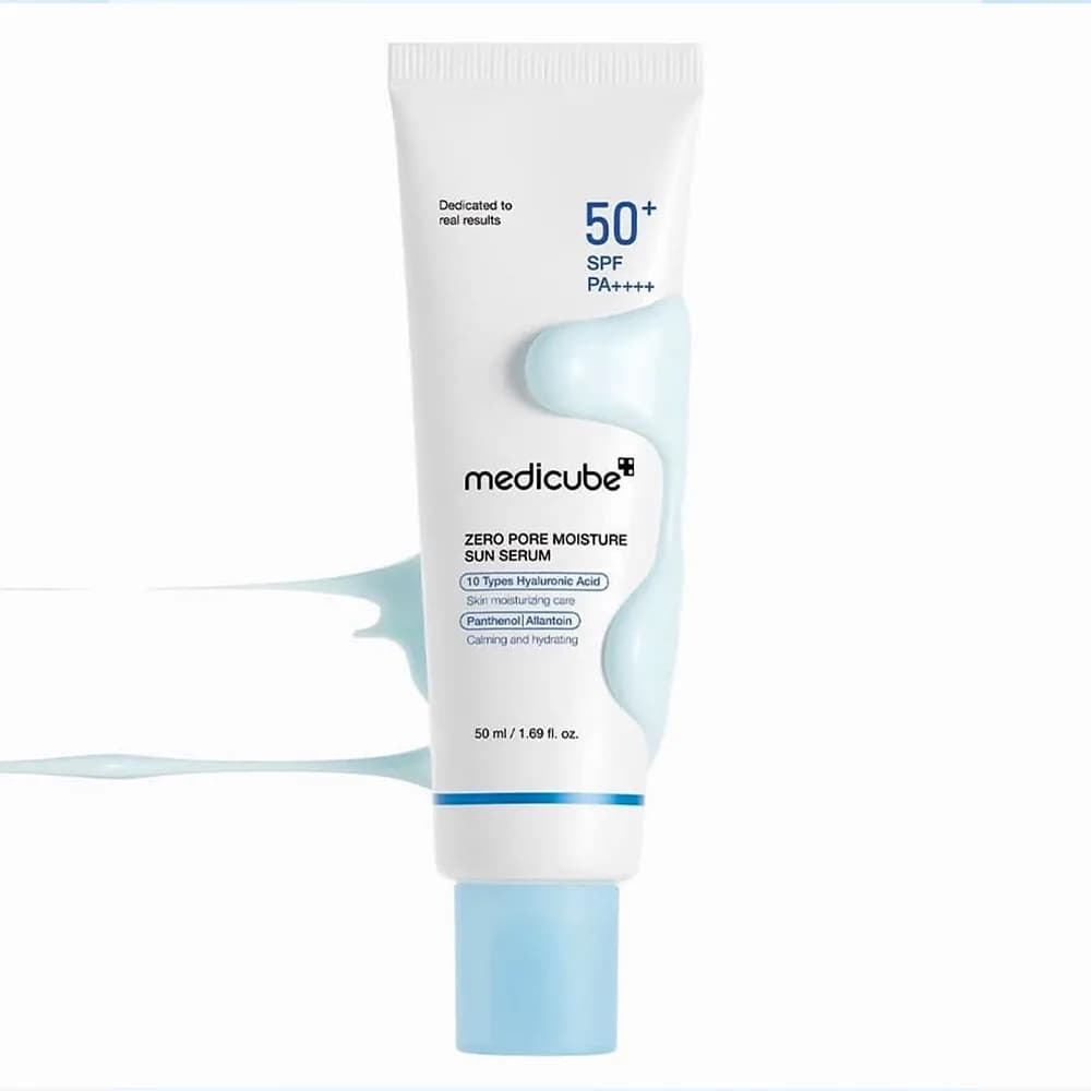 ضدافتاب کنترل منافذ و آبرسان مدی کیوب medicube zero pore moisture sun serum — تصویر ۶