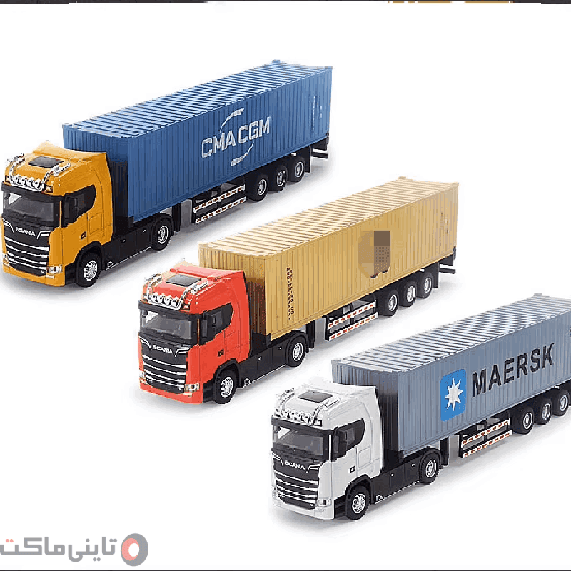 ماکت ماشین Alloy Truck Tractor With Container برند Pandas — تصویر ۸