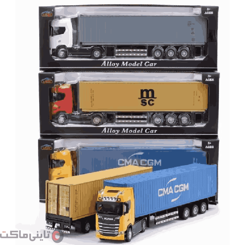 ماکت ماشین Alloy Truck Tractor With Container برند Pandas — تصویر ۳