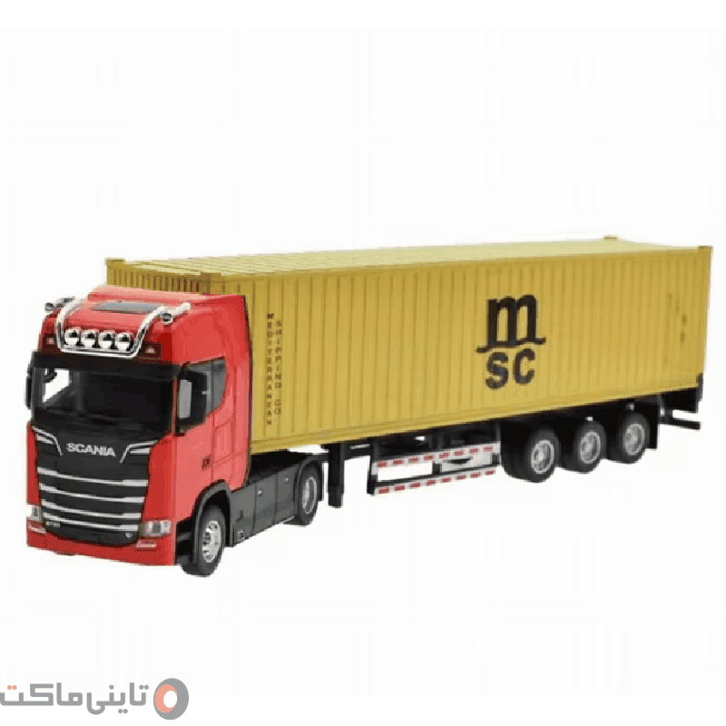 ماکت ماشین Alloy Truck Tractor With Container برند Pandas