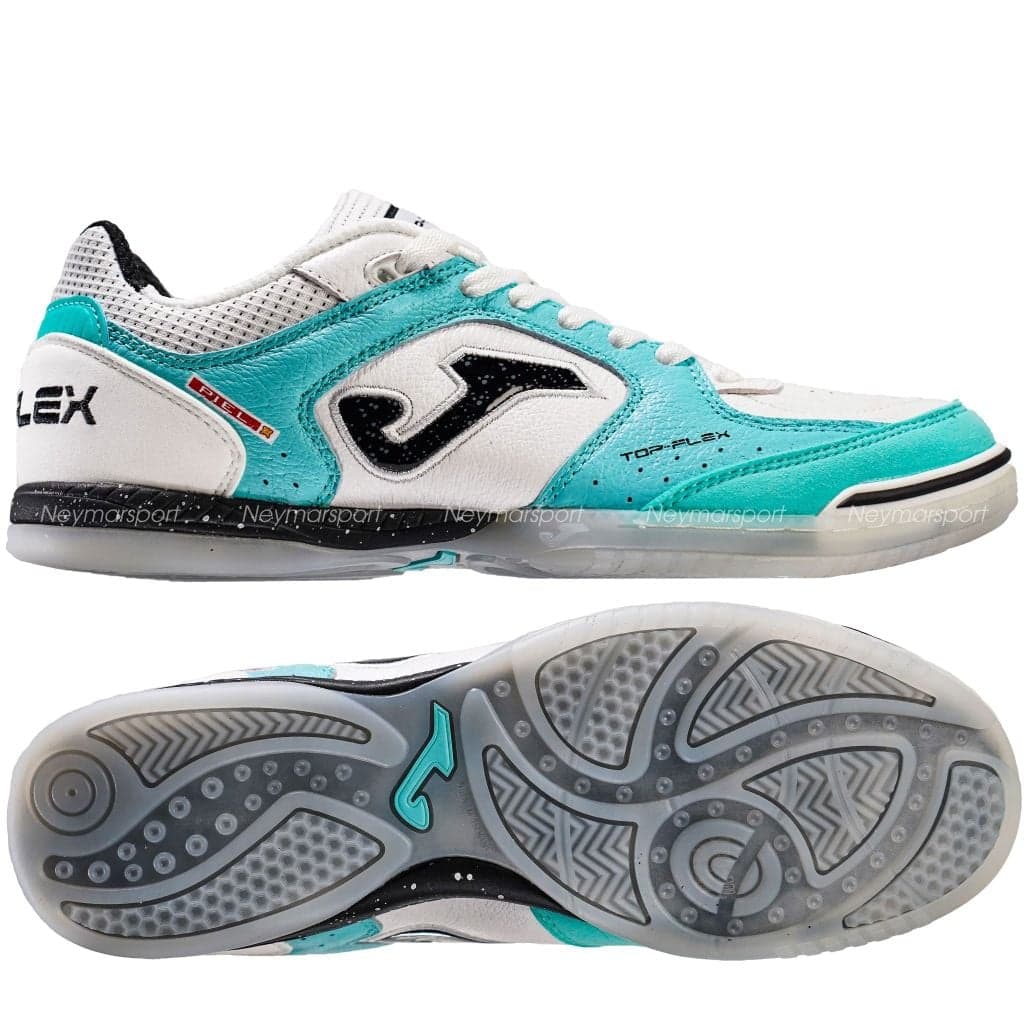 کفش فوتسال جوما مدل (S) TOP FLEX 2642 FLUOR TURQUOISE WHITE INDOOR — تصویر ۲