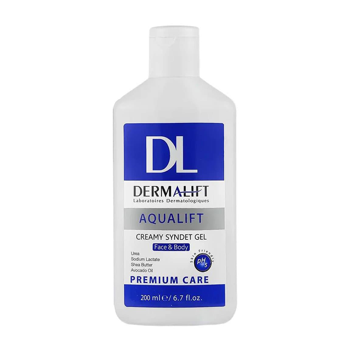 ژل شستشوی غیر صابونی کرمدار Aqualift درمالیفت ۲۰۰میل