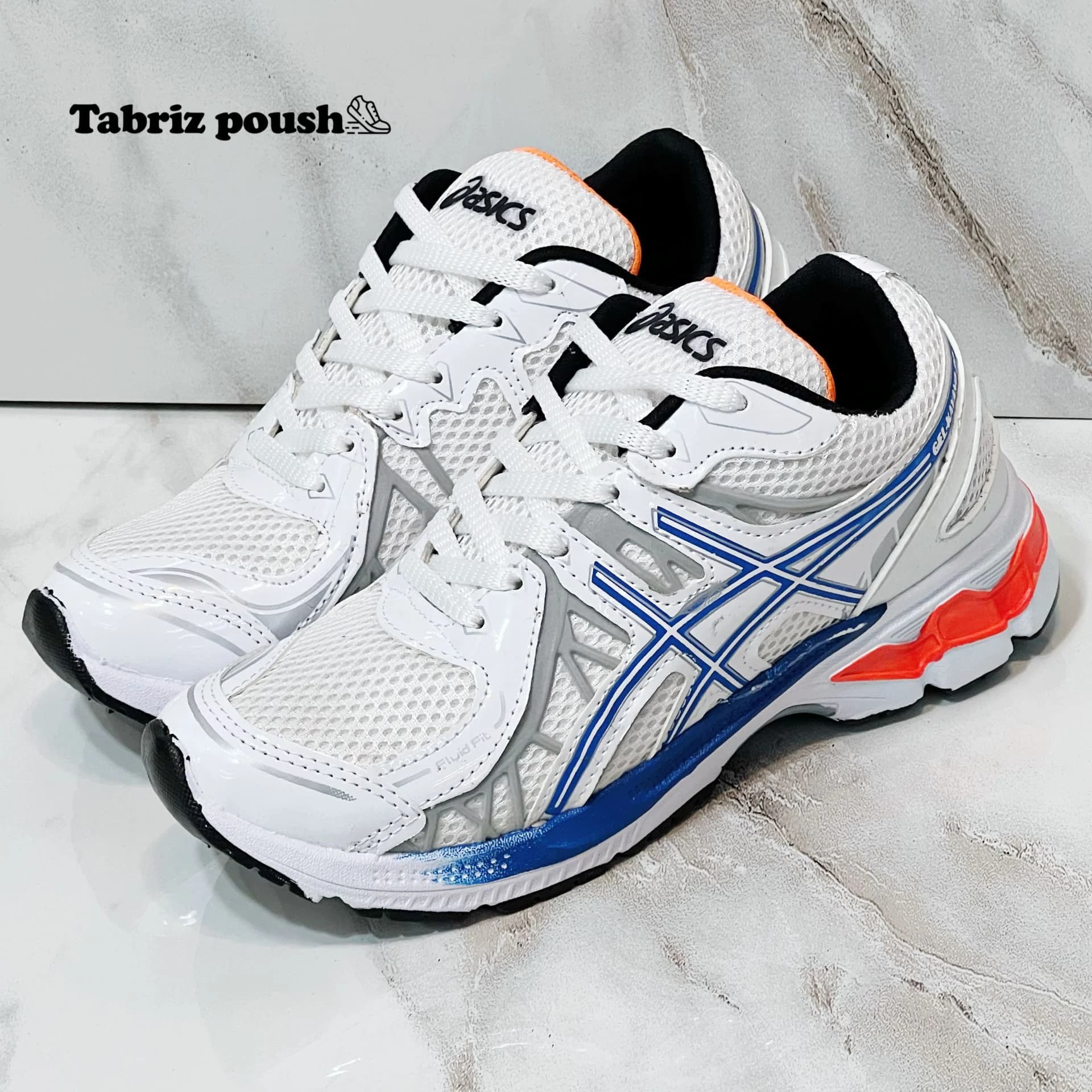 کتونی asics آسیکس زنانه و پسرانه سفید راحتی مناسب باشگاه و پياده روی سایز 36 تا 40 تبریز پوش