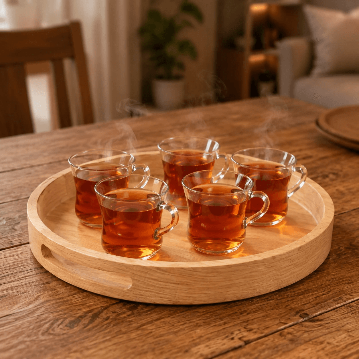 سینی دسته دار چوبی یونیک سایز ۳۰ سانت — تصویر ۱۲