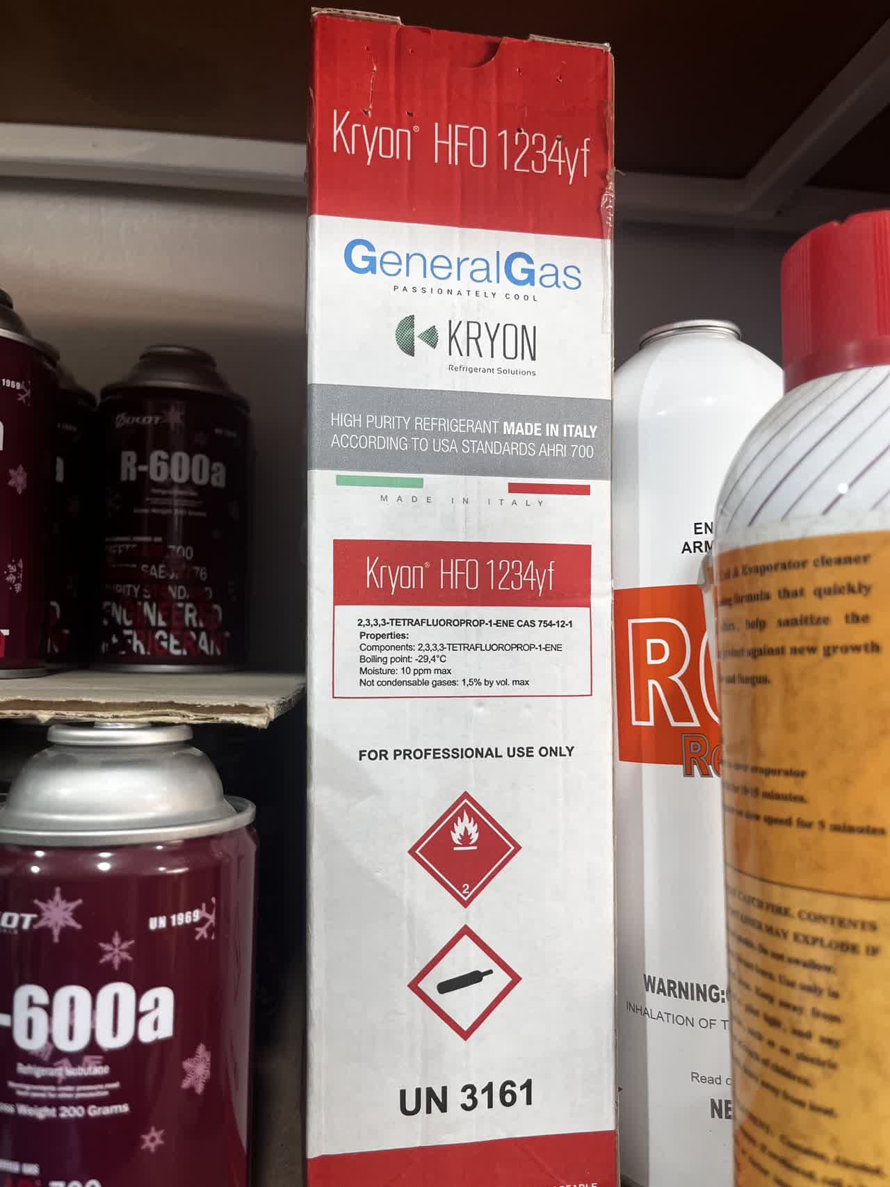 گاز کولر جنرال گاز 1234yfاورجینال وارداتی