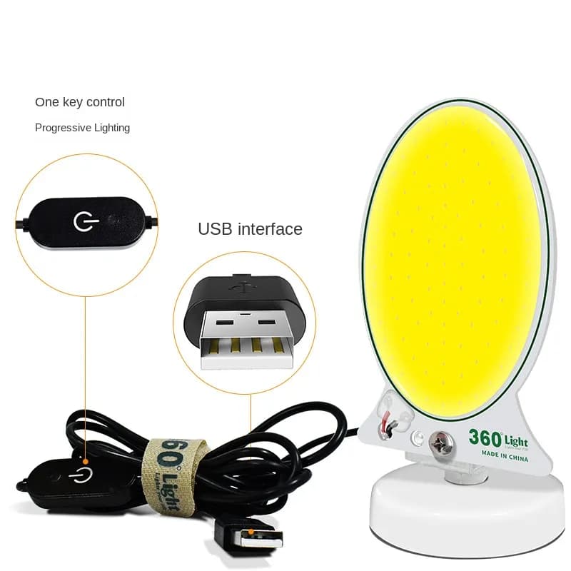 چراغ کمپینگ جیهام 100 وات COB(اتصال USB) — تصویر ۳