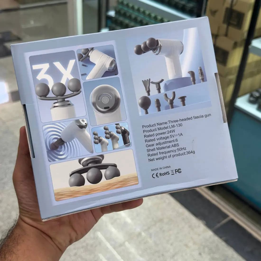 ماساژور تفنگی 9 کاره مدل LM-130 — تصویر ۹